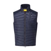 Gewatteerd Zavier Vest met Zakken Parajumpers , Blue , Heren