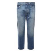 Blauwe Jeans met Revet Detailing Valentino Garavani , Blue , Heren