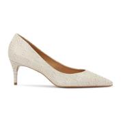 gegraveerde monogram leren pumps Kazar , White , Dames