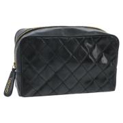 Pre-owned Leather pouches Chanel Vintage , Black , Dames