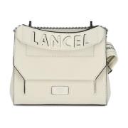 Witte leren Crossbody tas Ninon Lancel , White , Dames