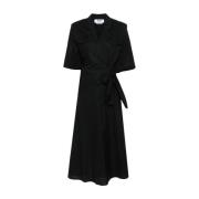 Zwarte Elegante Jurk voor Vrouwen Msgm , Black , Dames