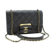 Pre-owned Leather chanel-bags Chanel Vintage , Black , Dames