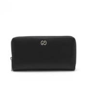 Pre-owned Leather wallets Gucci Vintage , Black , Dames