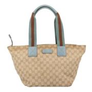 Pre-owned Canvas gucci-bags Gucci Vintage , Beige , Dames