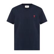 T-shirt met logo Ami Paris , Blue , Heren