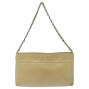 Pre-owned Leather chanel-bags Chanel Vintage , Beige , Dames