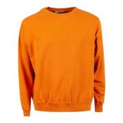 Oranje Verwoest Logo Print T-shirt Gcds , Orange , Heren