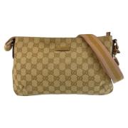 Pre-owned Canvas crossbody-bags Gucci Vintage , Beige , Dames