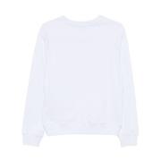 01C Sweatshirt Msgm , White , Dames