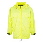 Fluorescerend Geel Windjack Off White , Yellow , Heren