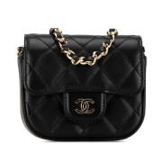 Pre-owned Leather crossbody-bags Chanel Vintage , Black , Dames