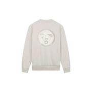 Spiral Face Crewneck Cement Sweatshirt Olaf Hussein , Beige , Heren