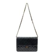 Pre-owned Leather chanel-bags Chanel Vintage , Black , Dames