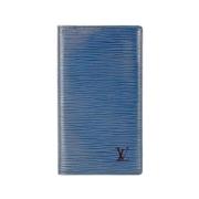 Pre-owned Leather wallets Louis Vuitton Vintage , Blue , Dames