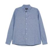 Geborduurd Edouard Overhemd A.p.c. , Blue , Heren