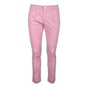 Katoen Elastaan Grijze Broek Daniele Alessandrini , Pink , Heren