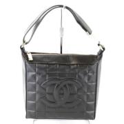 Pre-owned Leather shoulder-bags Chanel Vintage , Black , Dames