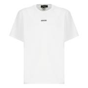 Witte Katoenen Crewneck T-shirt met Logo Dsquared2 , White , Heren