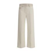 Iconische FF Patroon Straight Jeans Fendi , White , Dames