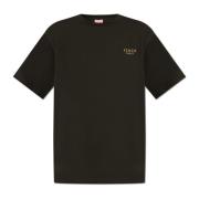 T-shirt met geborduurd logo Kenzo , Black , Heren