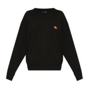 Sweatshirt met logopatch Kenzo , Black , Dames