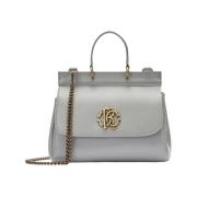 Monogram Handtas, Stijlvol en Chic Roberto Cavalli , Gray , Dames