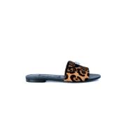 Dierenprint Dames Sandalen Dolce & Gabbana , Brown , Dames