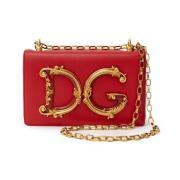 Rode leren handtas voor vrouwen Dolce & Gabbana , Red , Dames