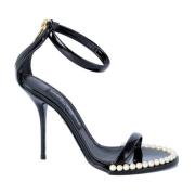 Parel Hak Sandalen Dolce & Gabbana , Black , Dames