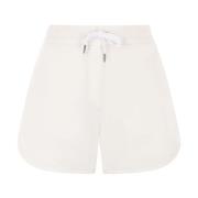 Katoenen Ivoor Jersey Elastische Taille Shorts Brunello Cucinelli , Be...