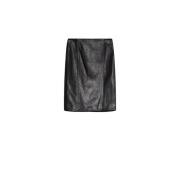 Luxe leren rok Fennec Sportmax , Black , Dames