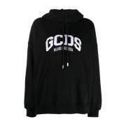 Zwarte Loose Hoodie voor Mannen Gcds , Black , Heren