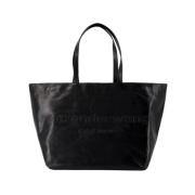 Zwarte Leren Shopper Tas Alexander Wang , Black , Dames