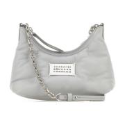 Nappa Leren Glam Slam Hobo Tas Maison Margiela , Blue , Dames