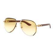 Stijlvolle zonnebril Ct0440S Cartier , Yellow , Heren