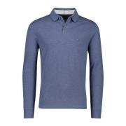 Blauwe polo met lange mouwen Tommy Hilfiger , Blue , Heren