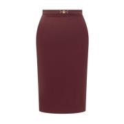 Midi Rokken met Ritssluiting Elisabetta Franchi , Red , Dames