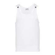 Geribbelde tanktop met overall gespen Jean Paul Gaultier , White , Her...