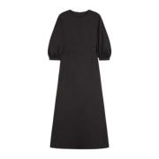 Pofmouw Katoenen Jurk Max Mara , Black , Dames