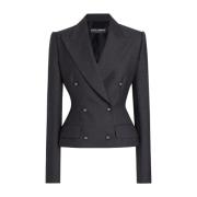 Elegant Double Breasted Blazer Dolce & Gabbana , Black , Dames