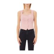 Sweetheart Neckline Roze T-shirts en Polos Liu Jo , Pink , Dames