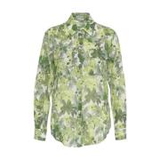 Groene Bloes met Bloemen en Zakken Himon's , Green , Dames