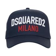 Blauwe Baseballpet voor Mannen Dsquared2 , Blue , Heren