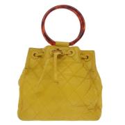 Pre-owned Leather chanel-bags Chanel Vintage , Yellow , Dames