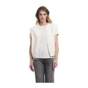 Kort Gilet Elona Sneeuwwitje Rino&Pelle , White , Dames