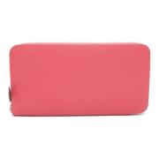 Pre-owned Leather wallets Hermès Vintage , Pink , Dames