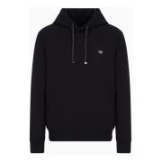 Nachtblauwe hoodie met contrastdetails Emporio Armani , Black , Heren