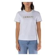 Logo Front T-Shirt Armani Exchange , White , Dames