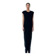 Panel Maxi Jurk met Splitnaden Rick Owens , Black , Dames